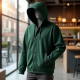 Evergreen Comfort Flannel Hoodie Jacket