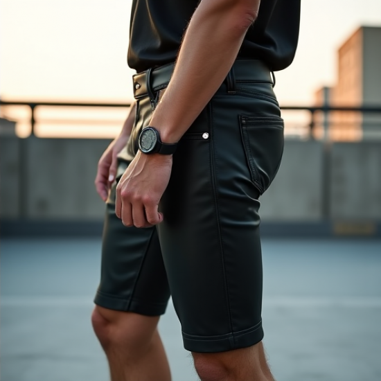 Urban Rebel Leather Look Biker Shorts