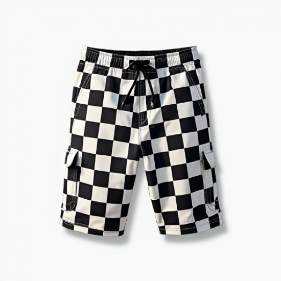 Urban Vibe Checkered Skate Shorts