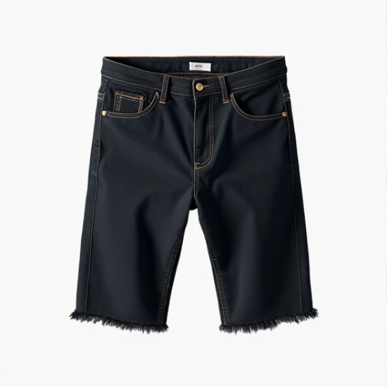 Urban Edge Frayed Hem Denim Shorts