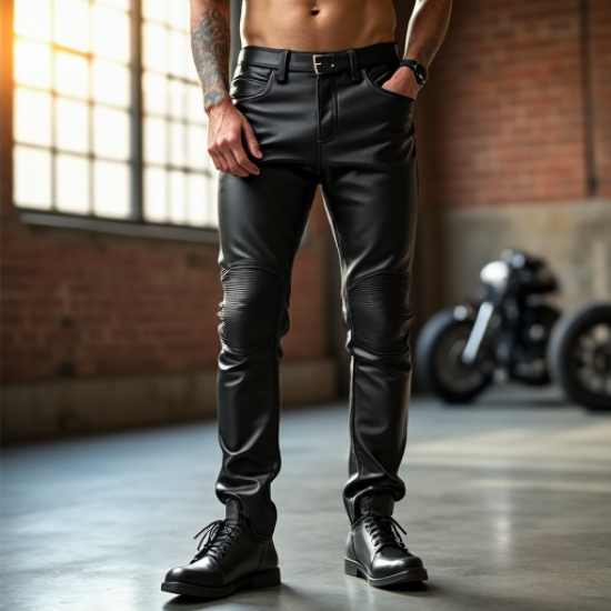 Urban Rider Leather Biker Pants