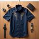Embroidered Elegance Casual Shirt