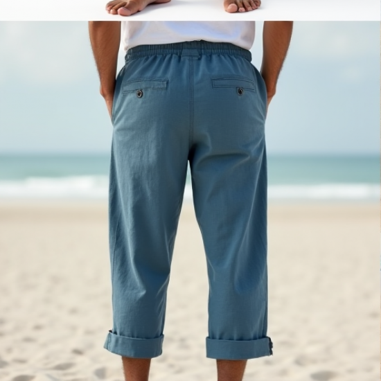 Coastal Breeze Men's Linen Drawstring Beach Pants