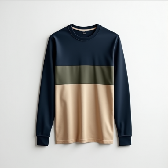 Urban Style Color Block Long Sleeve Tee