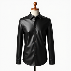 Urban Luxe Faux Leather Shirt
