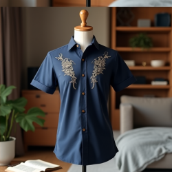 Embroidered Elegance Casual Shirt