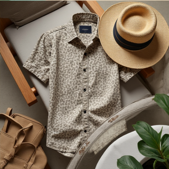 Savanna Style Animal Print Short Sleeve Shirt