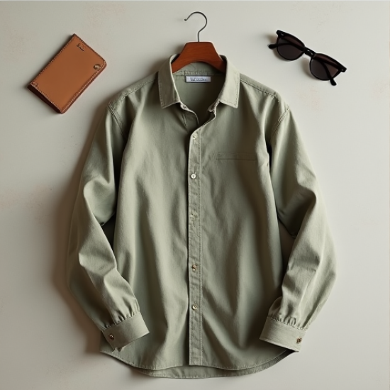 Luxe Linen Band Collar Shirt