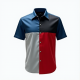 Vibrant Color Block Short Sleeve Shirt