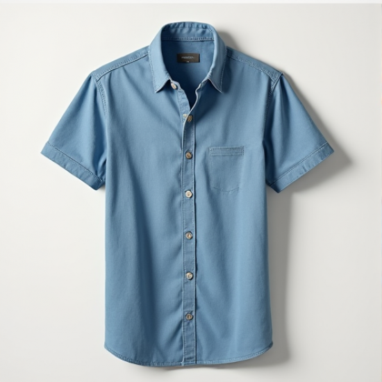 Breezy Chambray Classic Short Sleeve Shirt