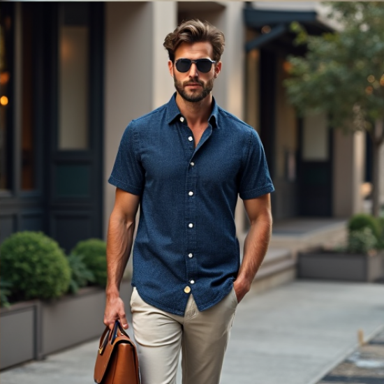 Dapper Dot Micro-Print Short Sleeve Shirt