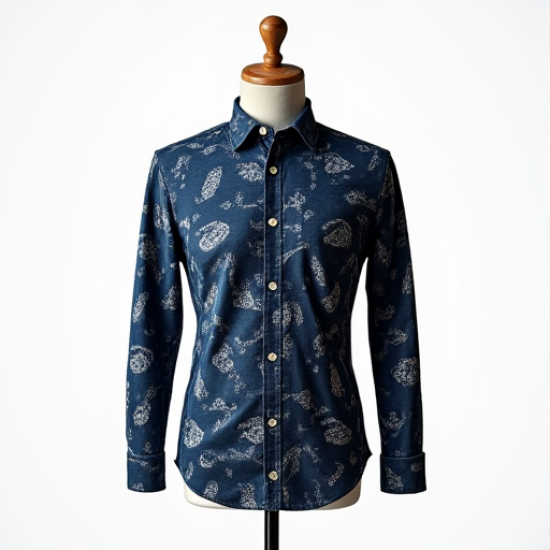 Elysian Vibe Men's Abstract Pattern Dress Shirt