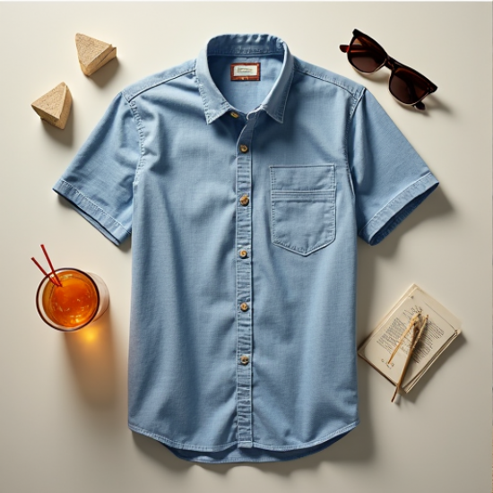 Classic Summer Madras Plaid Short Sleeve Shirt