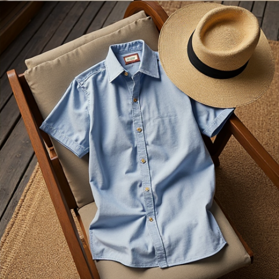 Classic Summer Madras Plaid Short Sleeve Shirt