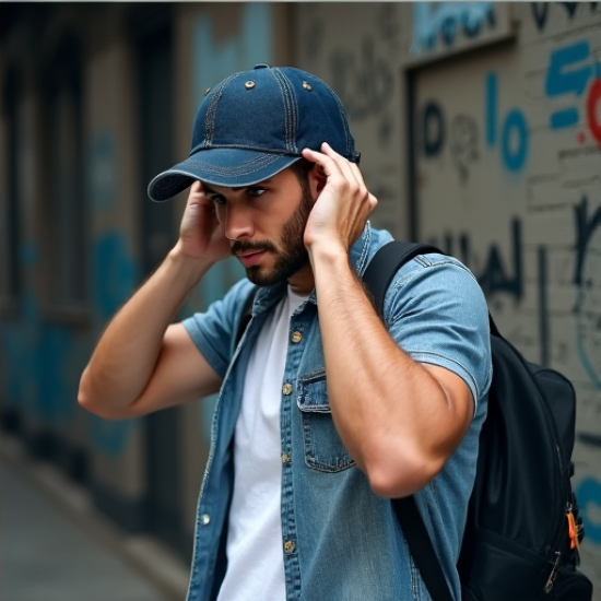 Retro Revival Washed Denim Cap