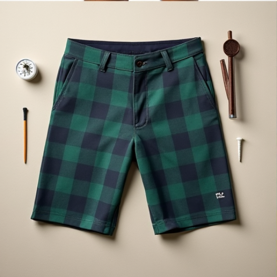 Elite Plaid Performance Golf Shorts