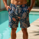 Coastal Vibes Paisley Resort Shorts