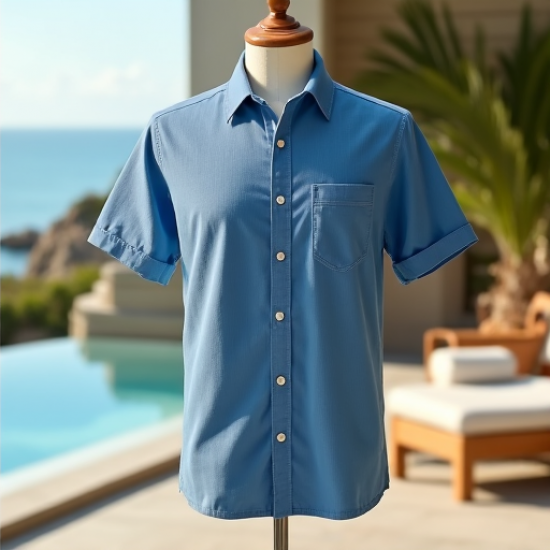 Coastal Breeze Cuban Collar Shirt